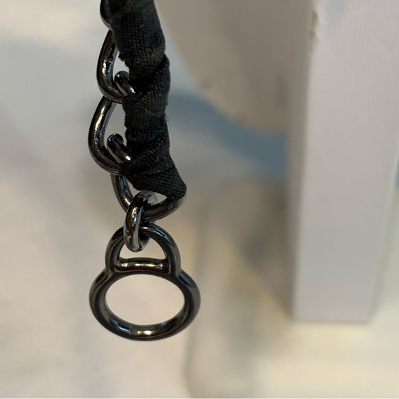 J Crew Black Fabric and Green Rhinestone Necklace - Picture 10 of 11